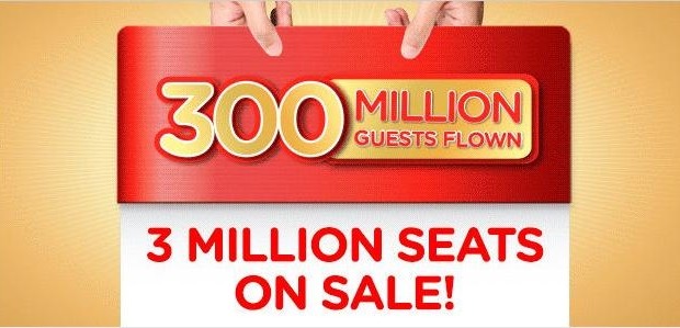 โปรโมชั่นแอร์เอเชีย ฉลองผู้โดยสารคนที่ 300 ล้าน จองเลยเที่ยวบินในประเทศและต่างประเทศ ราคารวมเริ่มต้นที่ 300 บาท